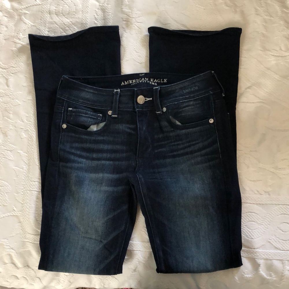 American Eagle Kick Boot  Dark Jeans